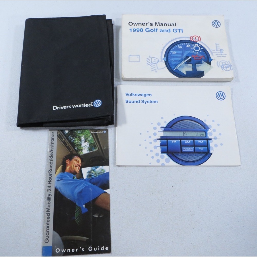 1998 VW Volkswagen Golf‎ GTI Owners Manual Booklet W/ Case